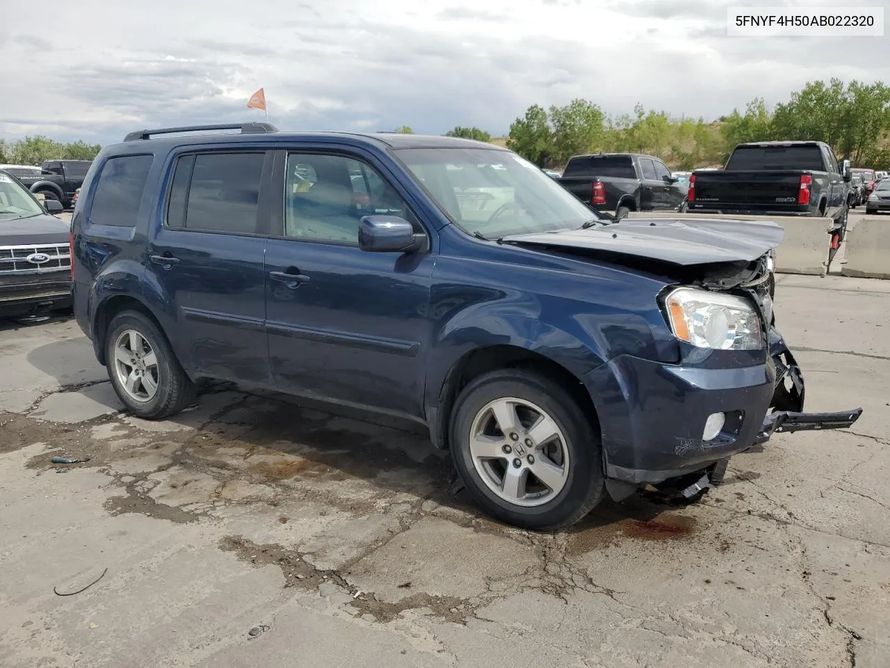 2010 Honda Pilot Exl VIN: 5FNYF4H50AB022320 Lot: 71985594