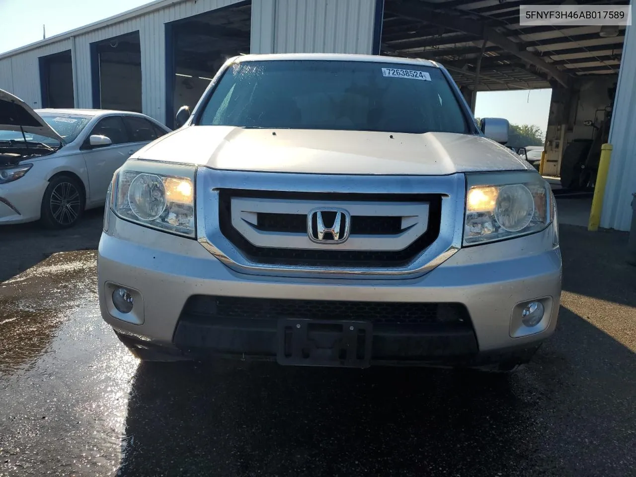 2010 Honda Pilot Ex VIN: 5FNYF3H46AB017589 Lot: 72638524