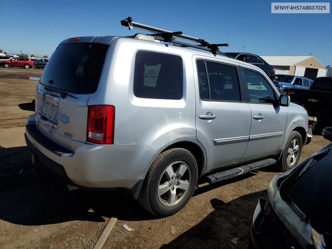 2010 Honda Pilot Exl VIN: 5FNYF4H57AB037025 Lot: 72782724