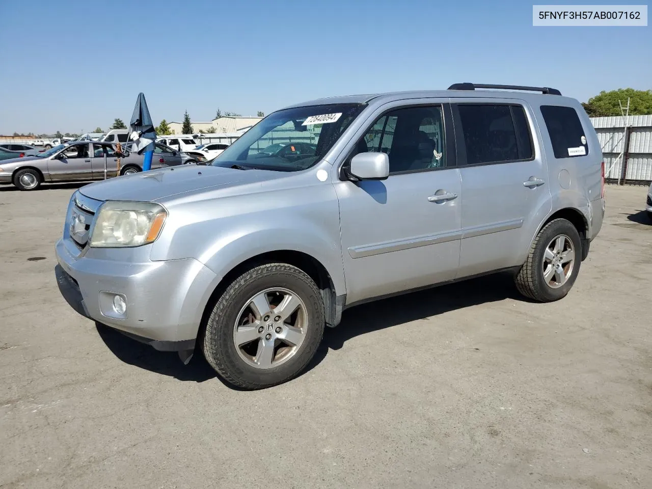 2010 Honda Pilot Exl VIN: 5FNYF3H57AB007162 Lot: 72840094