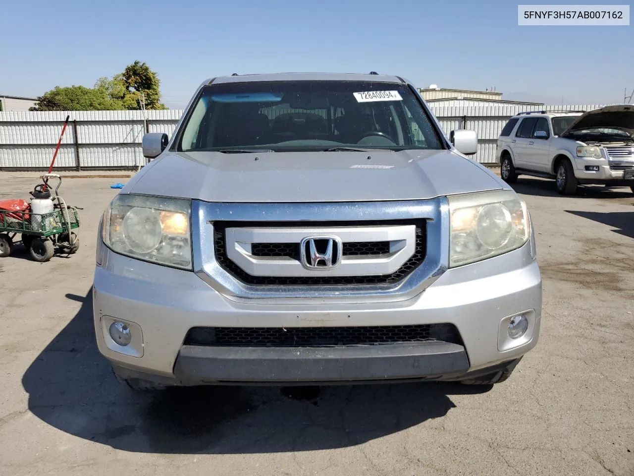 2010 Honda Pilot Exl VIN: 5FNYF3H57AB007162 Lot: 72840094