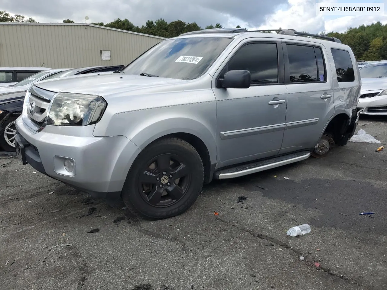 2010 Honda Pilot Exl VIN: 5FNYF4H68AB010912 Lot: 73838204