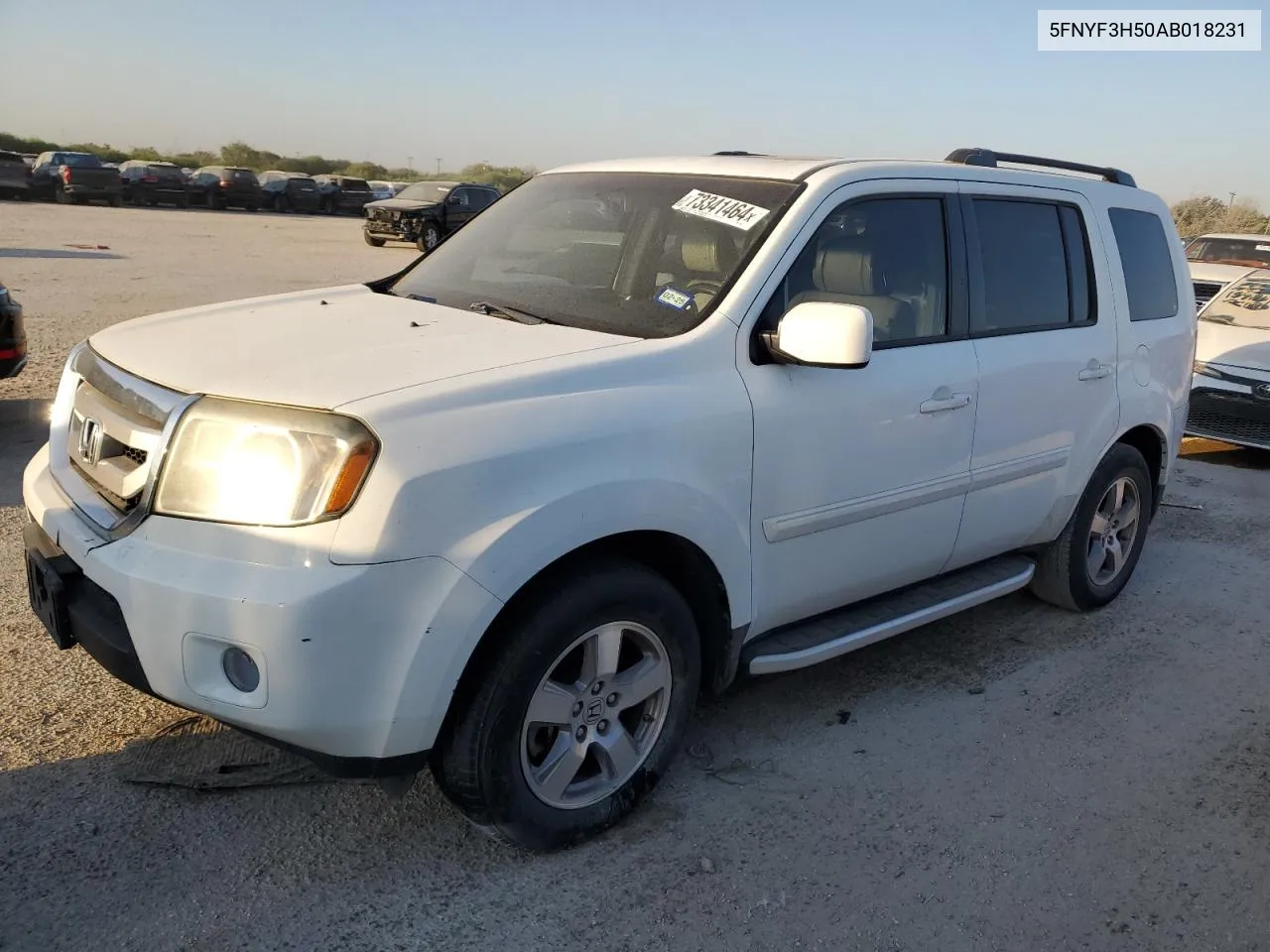 2010 Honda Pilot Exl VIN: 5FNYF3H50AB018231 Lot: 73884954