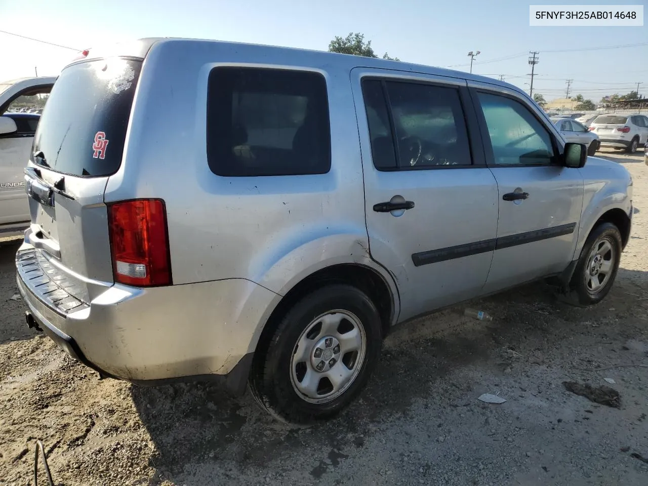 2010 Honda Pilot Lx VIN: 5FNYF3H25AB014648 Lot: 73889144