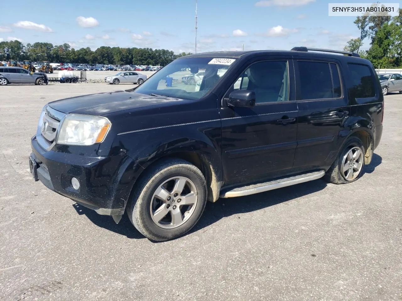 2010 Honda Pilot Exl VIN: 5FNYF3H51AB010431 Lot: 73942234