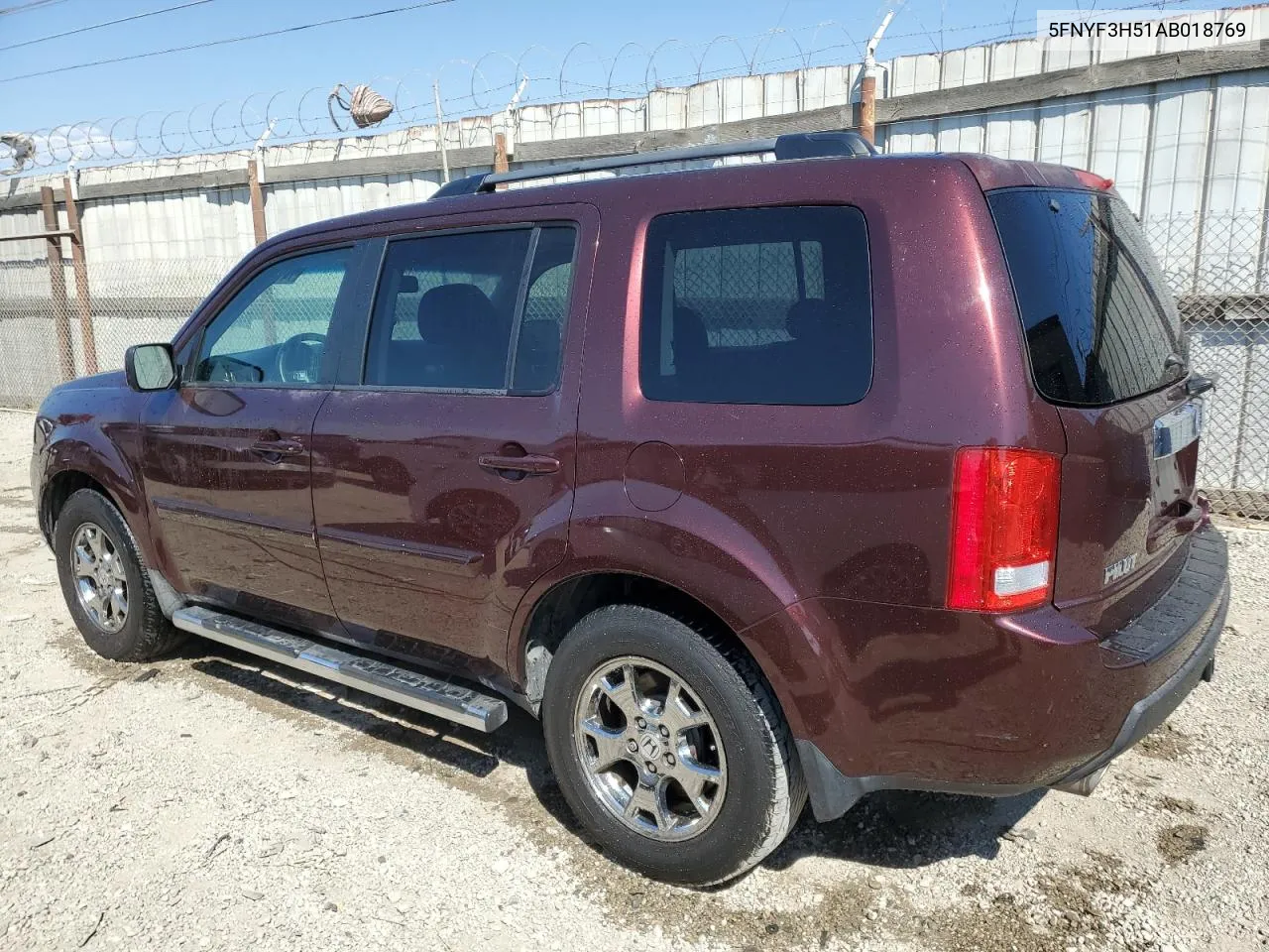 5FNYF3H51AB018769 2010 Honda Pilot Exl