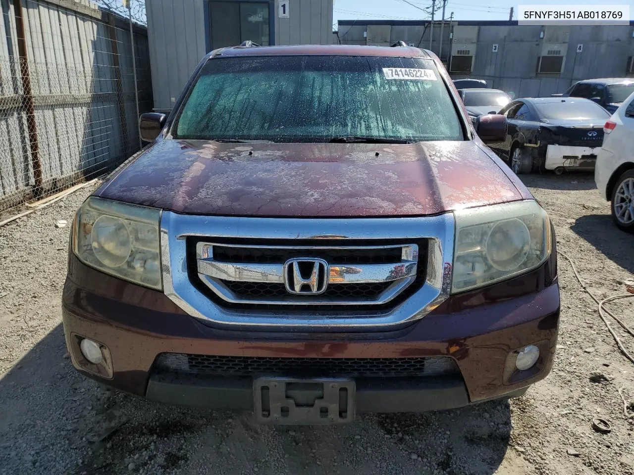 2010 Honda Pilot Exl VIN: 5FNYF3H51AB018769 Lot: 74146224