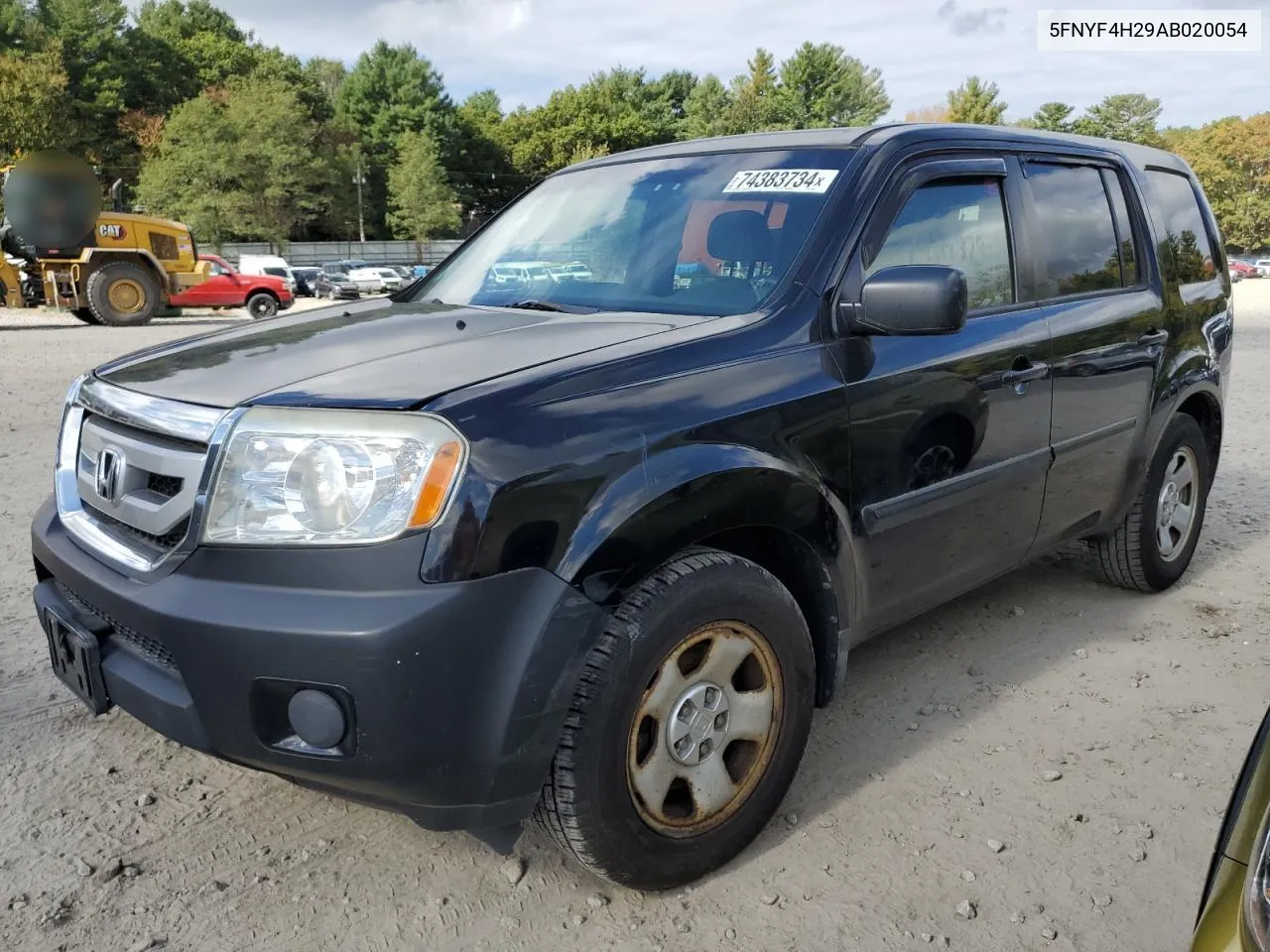 2010 Honda Pilot Lx VIN: 5FNYF4H29AB020054 Lot: 74383734