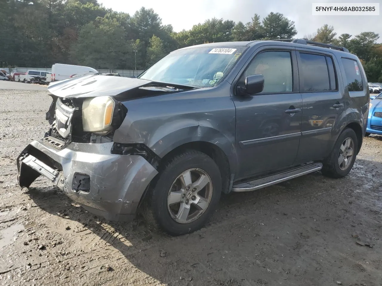 2010 Honda Pilot Exl VIN: 5FNYF4H68AB032585 Lot: 74765104