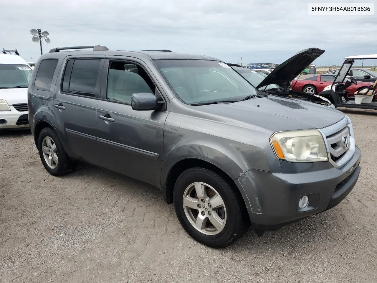 2010 Honda Pilot Exl VIN: 5FNYF3H54AB018636 Lot: 75037294