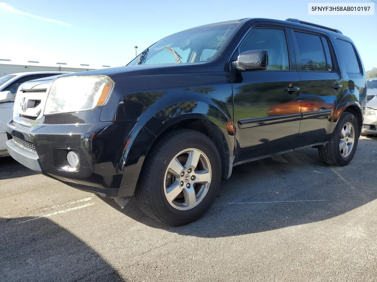 2010 Honda Pilot Exl VIN: 5FNYF3H58AB010197 Lot: 75132324