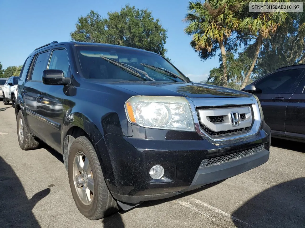 2010 Honda Pilot Exl VIN: 5FNYF3H58AB010197 Lot: 75132324