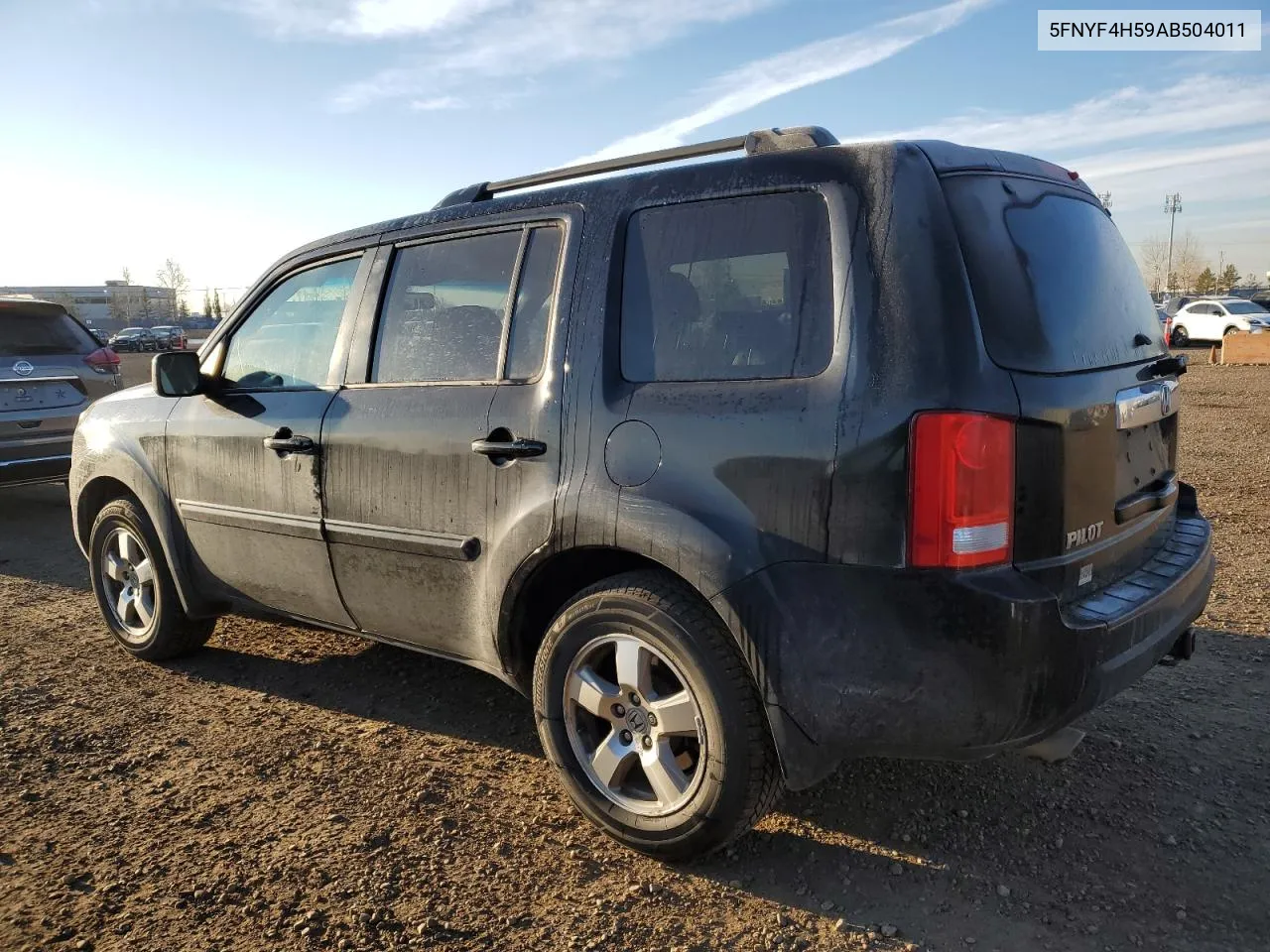 2010 Honda Pilot Exl VIN: 5FNYF4H59AB504011 Lot: 75167864