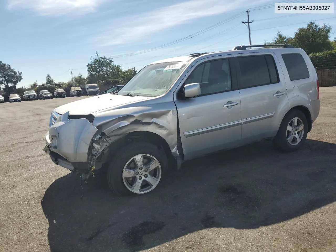 2010 Honda Pilot Exl VIN: 5FNYF4H55AB005027 Lot: 75218874