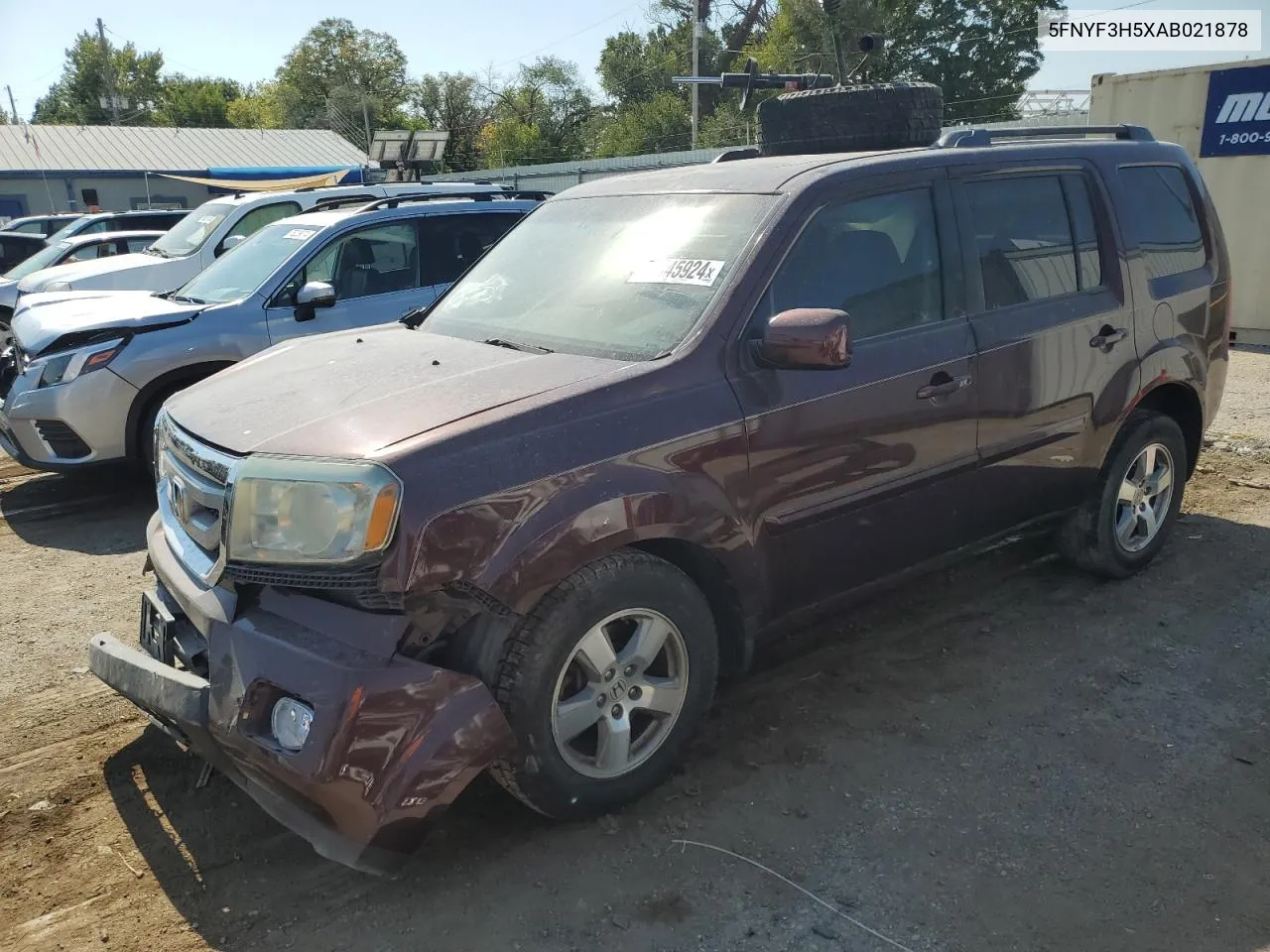 2010 Honda Pilot Exl VIN: 5FNYF3H5XAB021878 Lot: 75345924