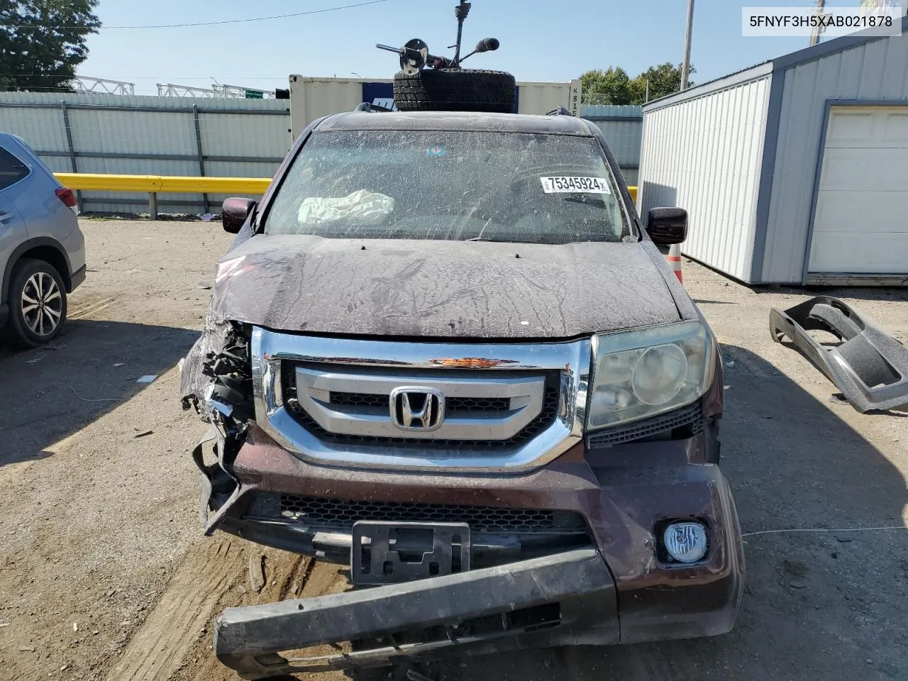 2010 Honda Pilot Exl VIN: 5FNYF3H5XAB021878 Lot: 75345924