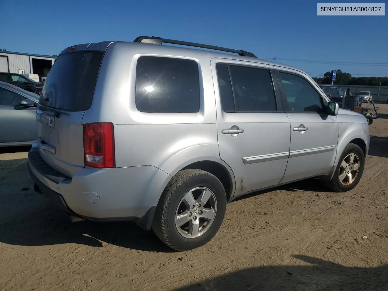 2010 Honda Pilot Exl VIN: 5FNYF3H51AB004807 Lot: 75516374