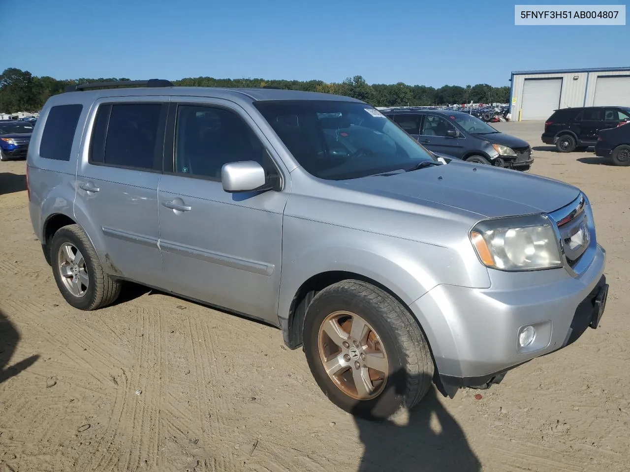 2010 Honda Pilot Exl VIN: 5FNYF3H51AB004807 Lot: 75516374