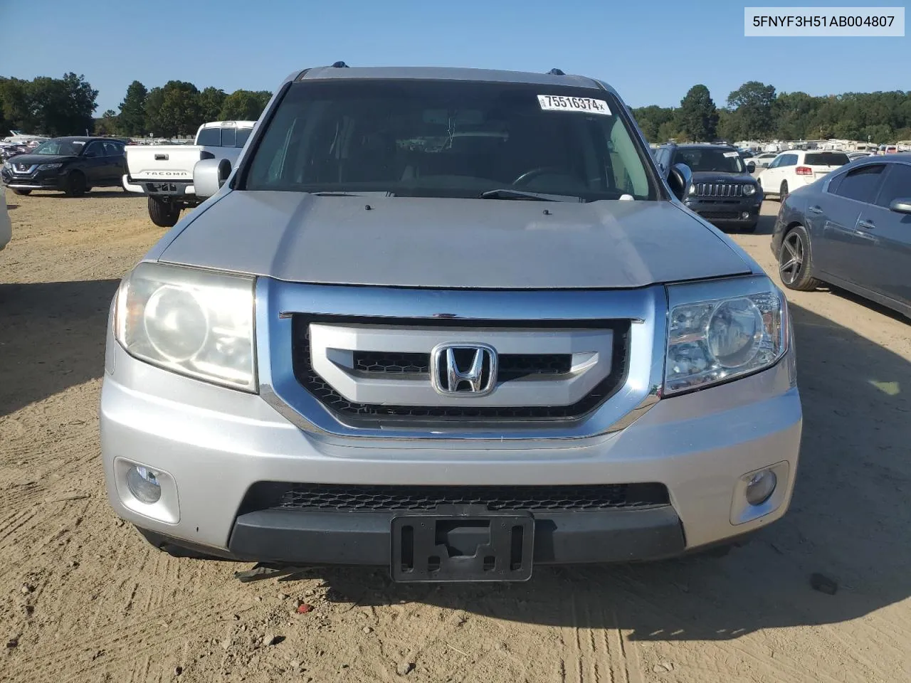 2010 Honda Pilot Exl VIN: 5FNYF3H51AB004807 Lot: 75516374