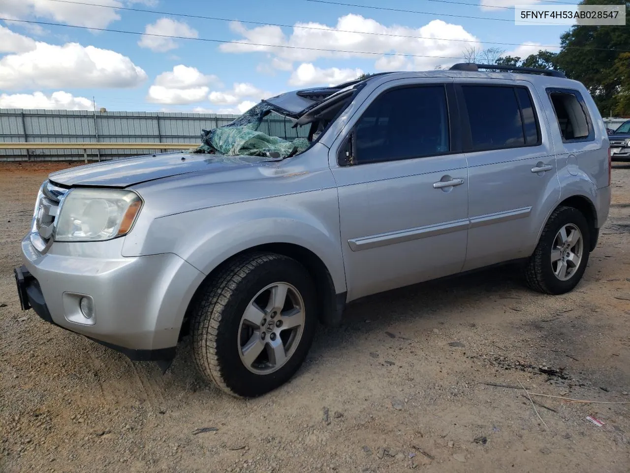 2010 Honda Pilot Exl VIN: 5FNYF4H53AB028547 Lot: 75542934