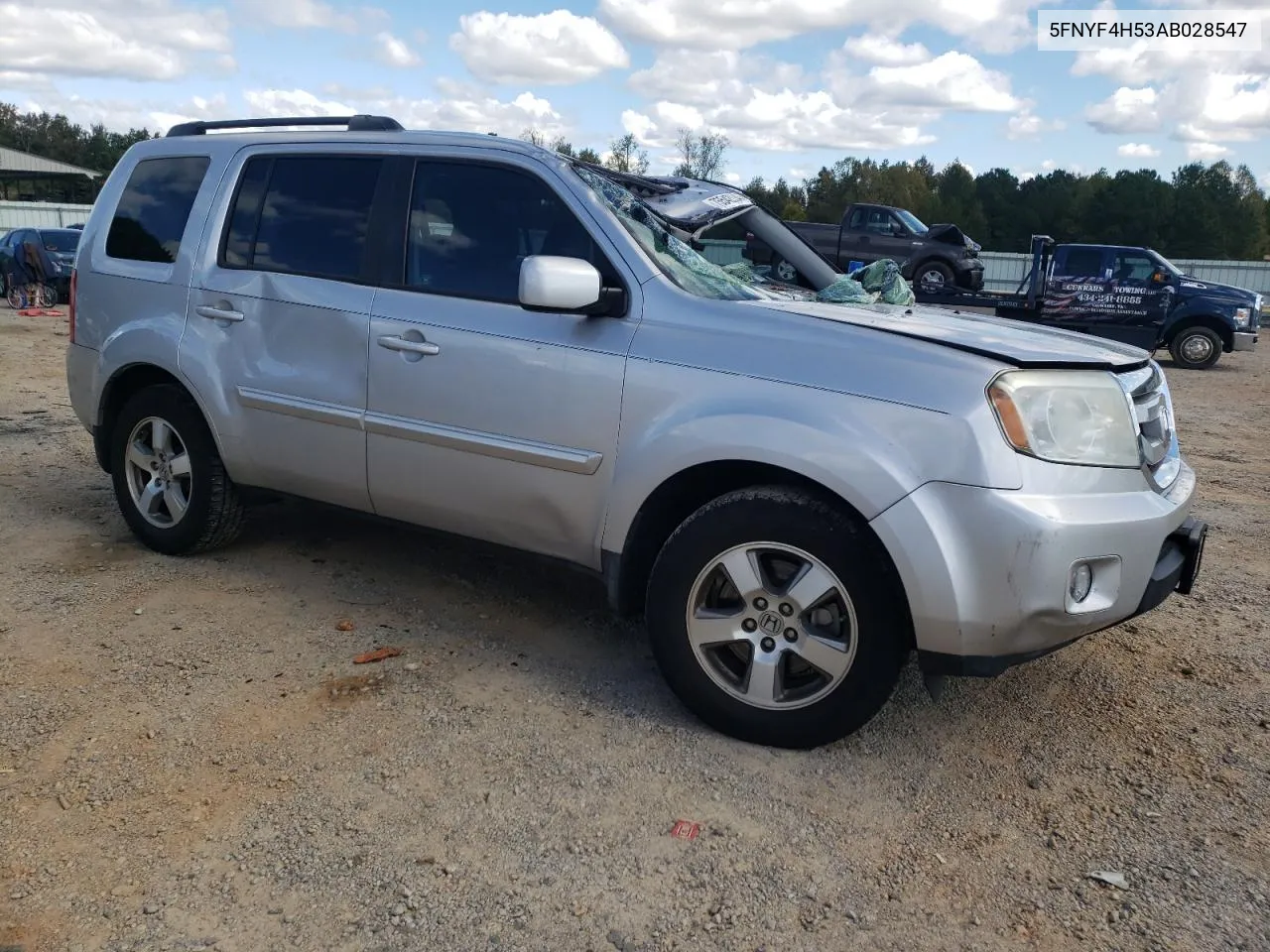 2010 Honda Pilot Exl VIN: 5FNYF4H53AB028547 Lot: 75542934