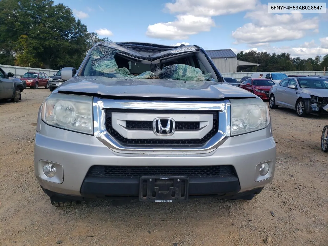 2010 Honda Pilot Exl VIN: 5FNYF4H53AB028547 Lot: 75542934