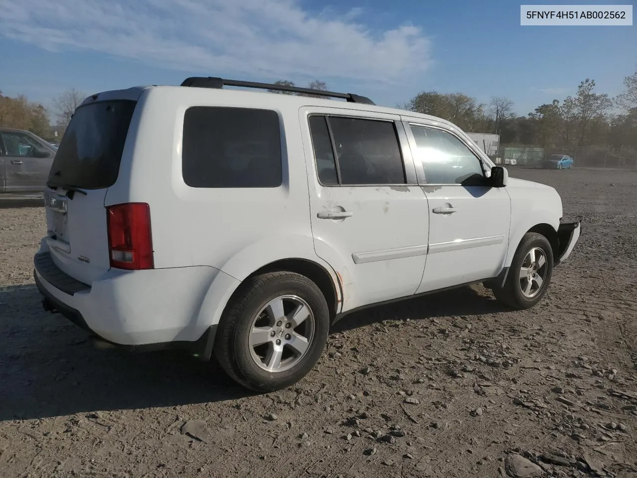 2010 Honda Pilot Exl VIN: 5FNYF4H51AB002562 Lot: 76356284