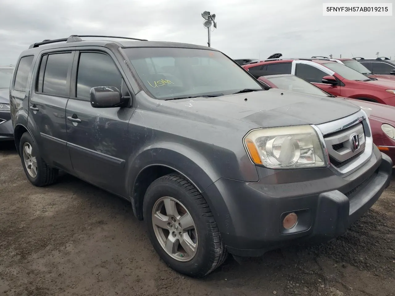 2010 Honda Pilot Exl VIN: 5FNYF3H57AB019215 Lot: 76563714