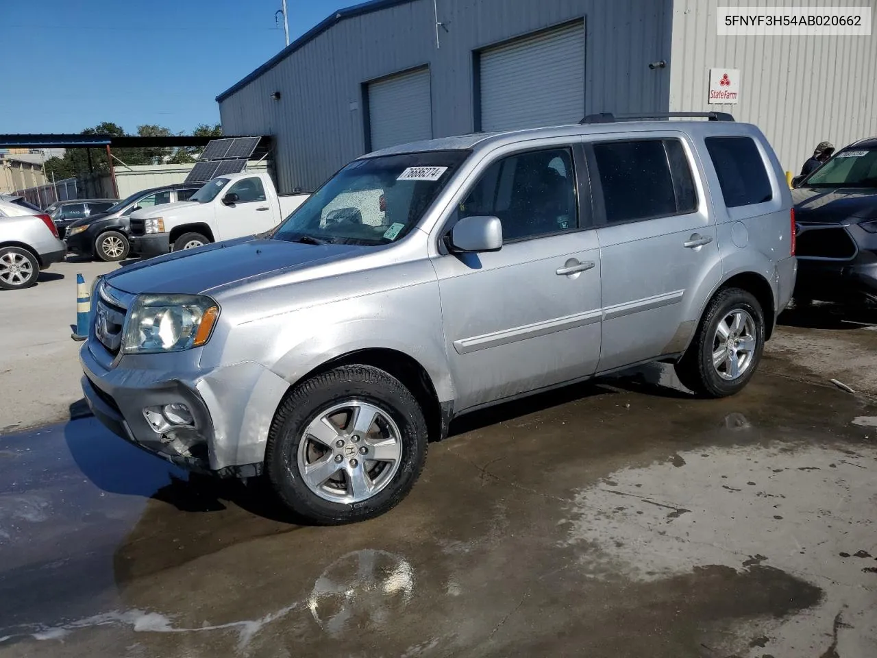 2010 Honda Pilot Exl VIN: 5FNYF3H54AB020662 Lot: 76686274