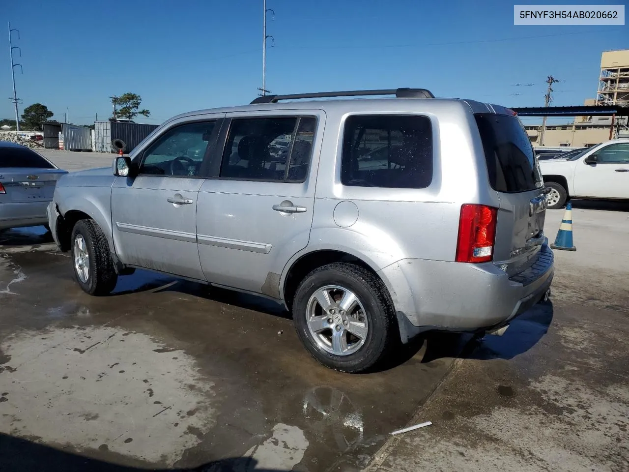 2010 Honda Pilot Exl VIN: 5FNYF3H54AB020662 Lot: 76686274