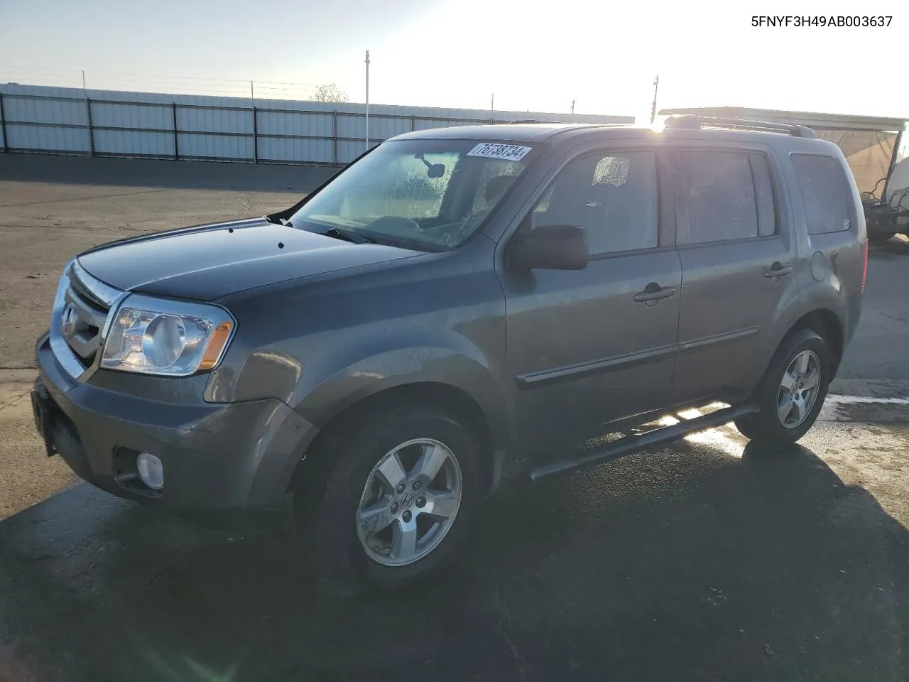 2010 Honda Pilot Ex VIN: 5FNYF3H49AB003637 Lot: 76738734