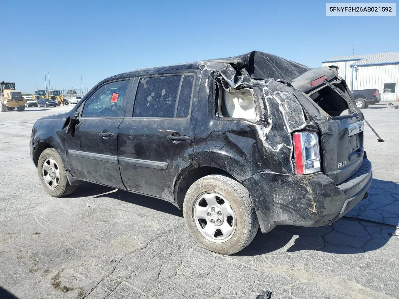 2010 Honda Pilot Lx VIN: 5FNYF3H26AB021592 Lot: 77021394