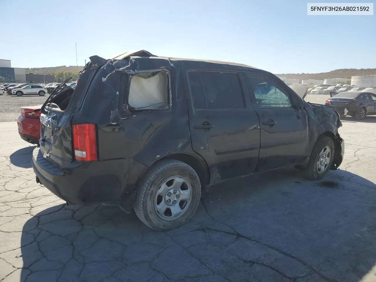 2010 Honda Pilot Lx VIN: 5FNYF3H26AB021592 Lot: 77021394