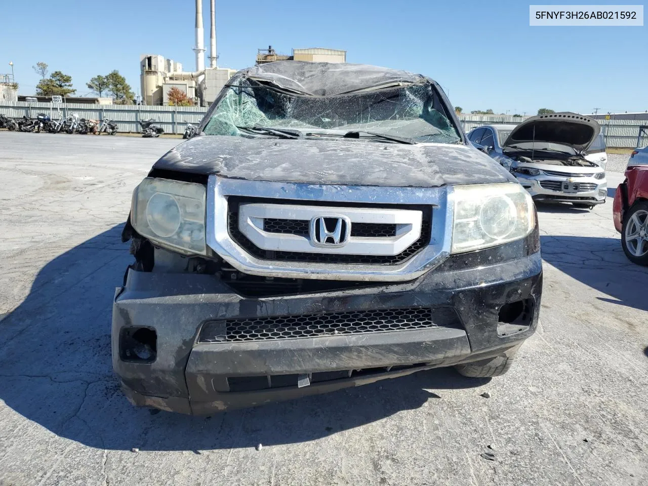 2010 Honda Pilot Lx VIN: 5FNYF3H26AB021592 Lot: 77021394