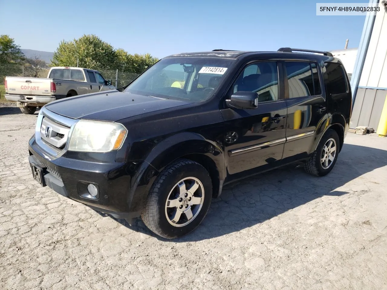 2010 Honda Pilot Touring VIN: 5FNYF4H89AB012833 Lot: 77142814