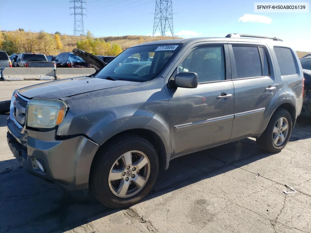 2010 Honda Pilot Exl VIN: 5FNYF4H50AB026139 Lot: 77178954