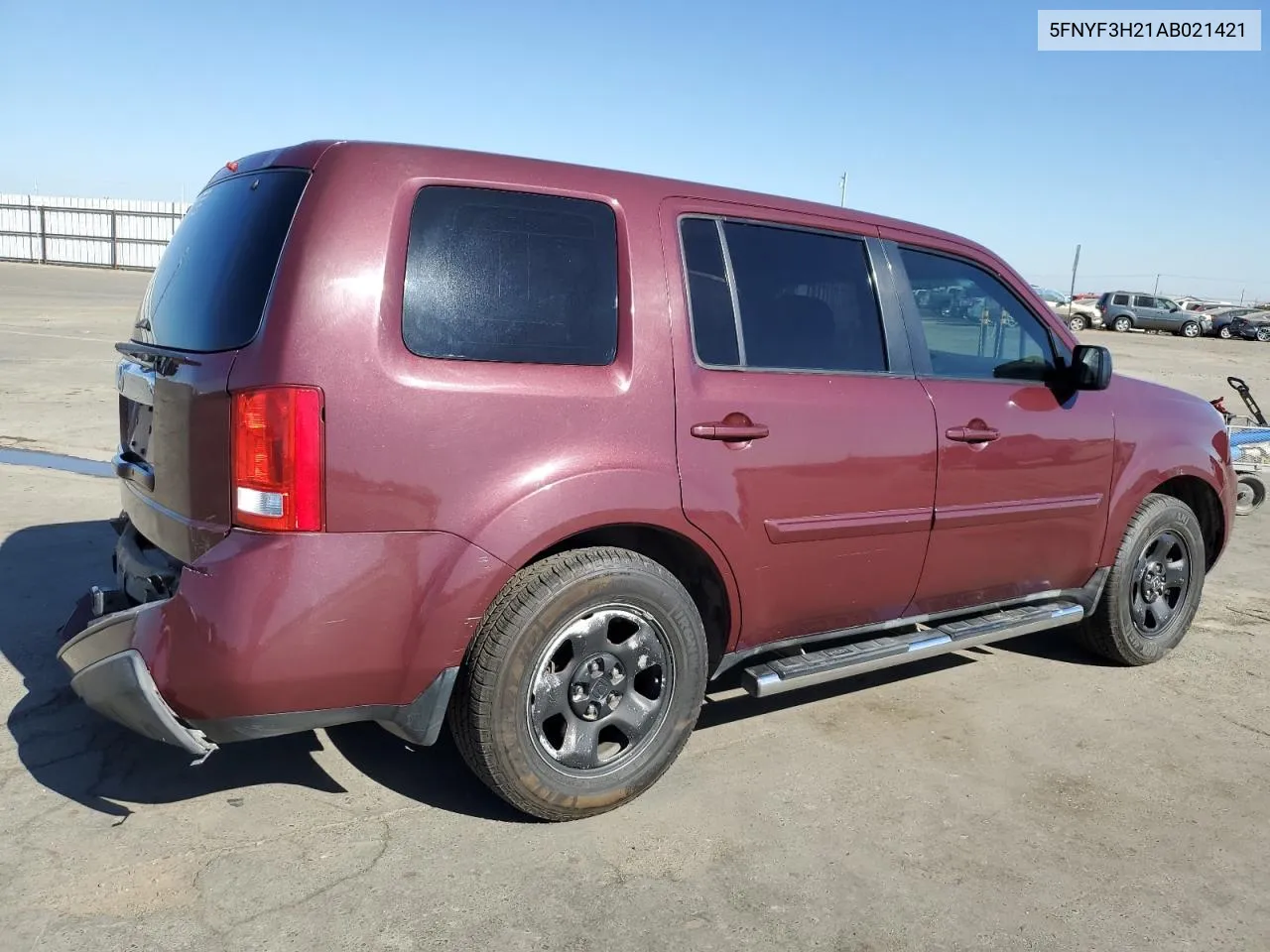 2010 Honda Pilot Lx VIN: 5FNYF3H21AB021421 Lot: 77590464