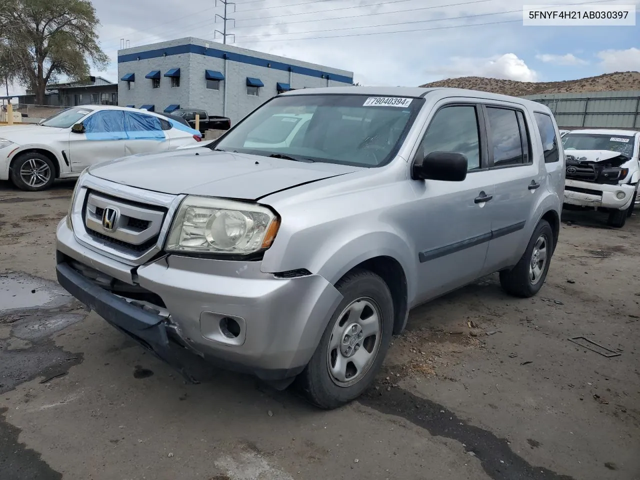 2010 Honda Pilot Lx VIN: 5FNYF4H21AB030397 Lot: 79040394