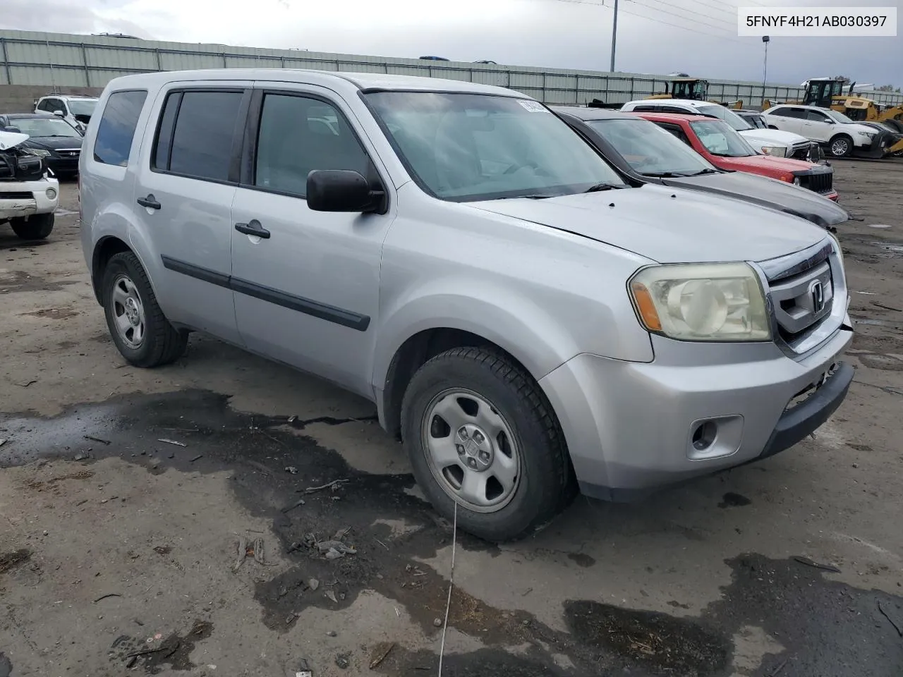 2010 Honda Pilot Lx VIN: 5FNYF4H21AB030397 Lot: 79040394