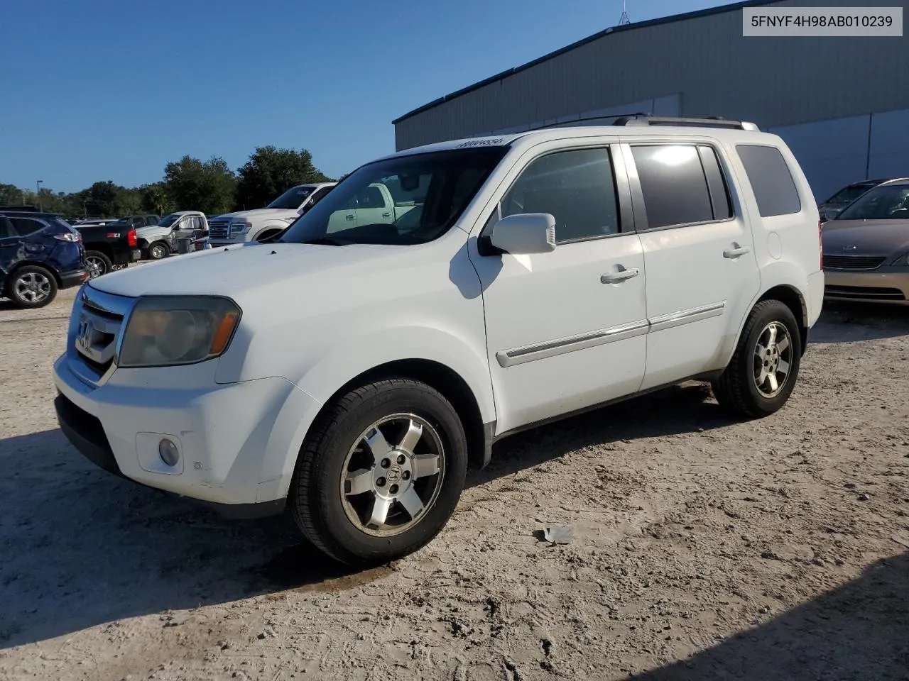 2010 Honda Pilot Touring VIN: 5FNYF4H98AB010239 Lot: 80004554