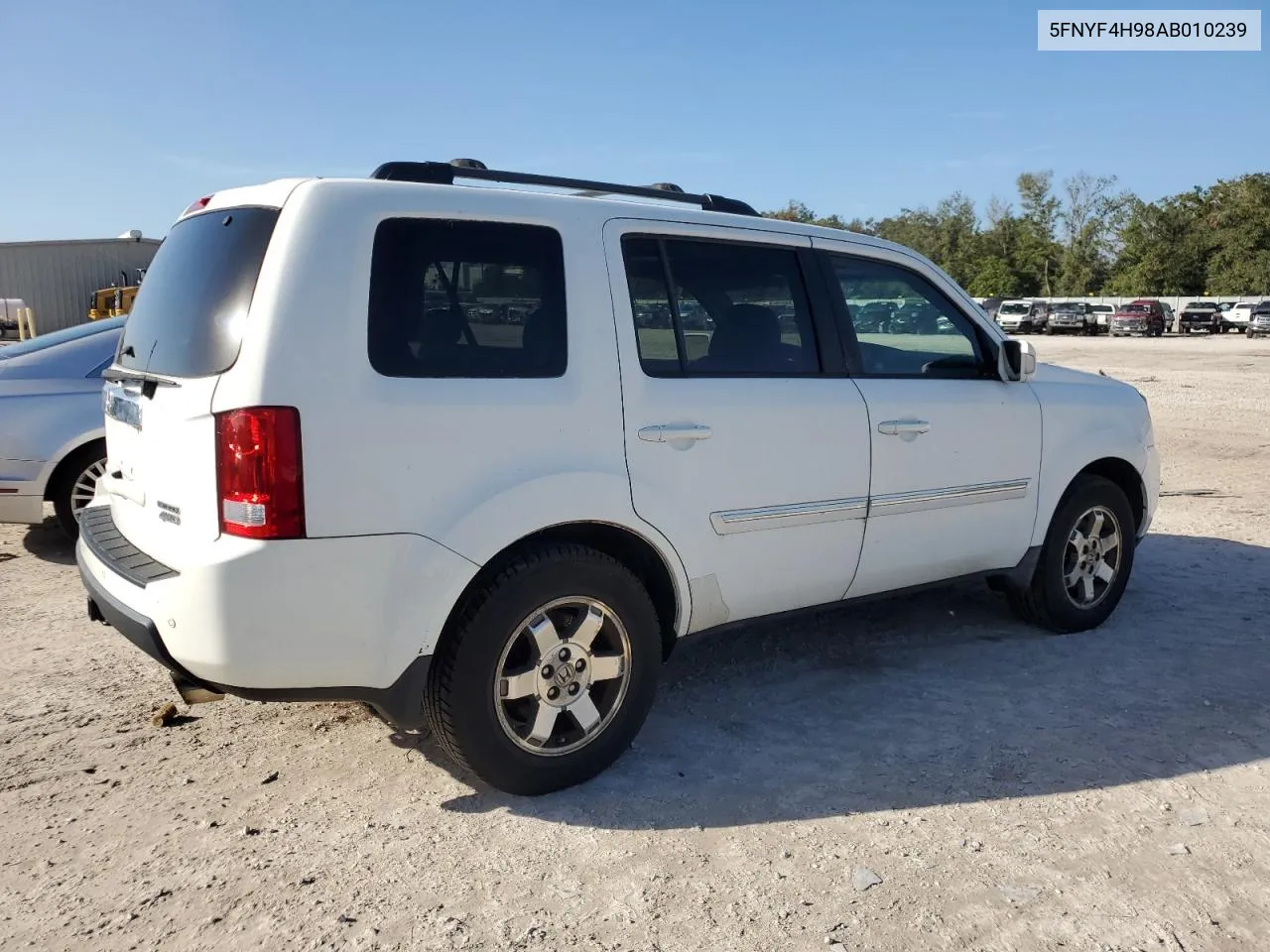 2010 Honda Pilot Touring VIN: 5FNYF4H98AB010239 Lot: 80004554