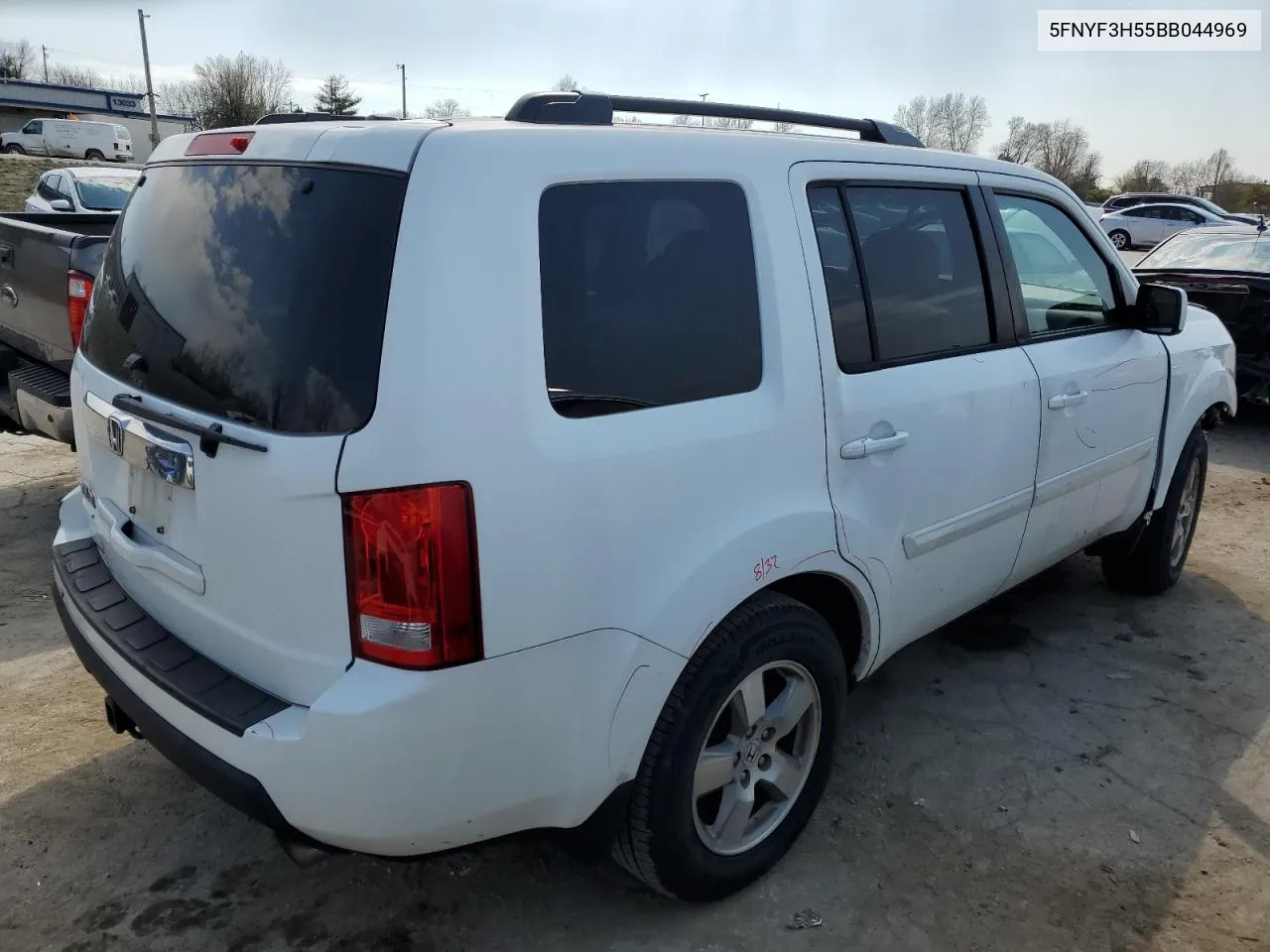 2011 Honda Pilot Exl VIN: 5FNYF3H55BB044969 Lot: 47116464