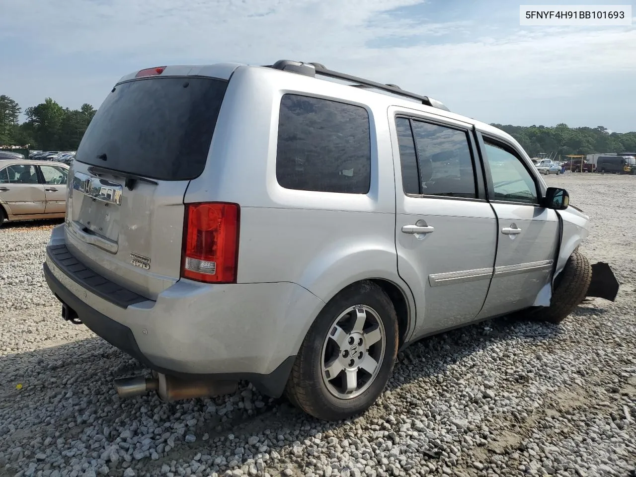 2011 Honda Pilot Touring VIN: 5FNYF4H91BB101693 Lot: 53540374