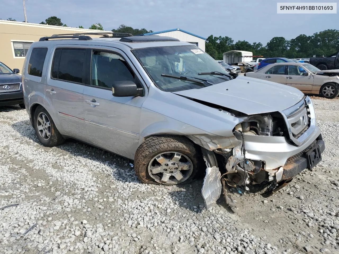 2011 Honda Pilot Touring VIN: 5FNYF4H91BB101693 Lot: 53540374