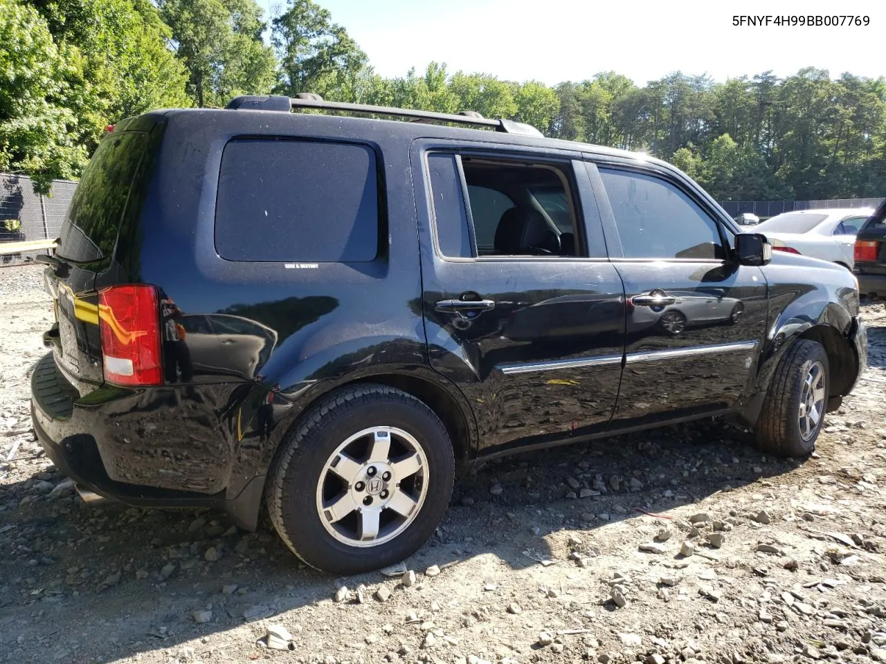 2011 Honda Pilot Touring VIN: 5FNYF4H99BB007769 Lot: 57317274