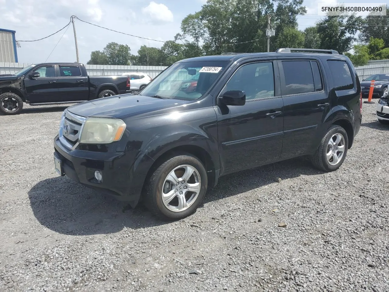 2011 Honda Pilot Exl VIN: 5FNYF3H50BB040490 Lot: 57358754