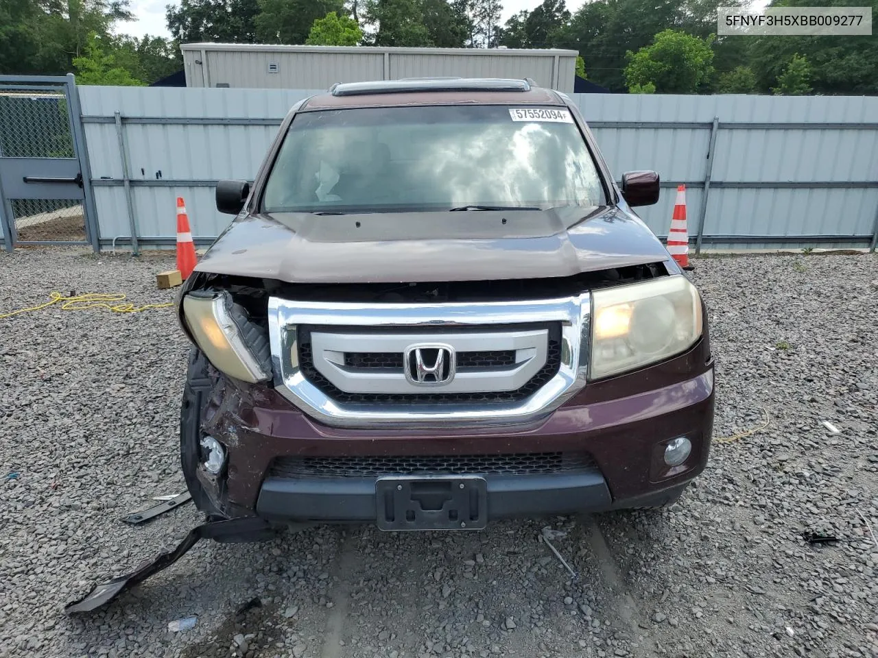 2011 Honda Pilot Exl VIN: 5FNYF3H5XBB009277 Lot: 57552094