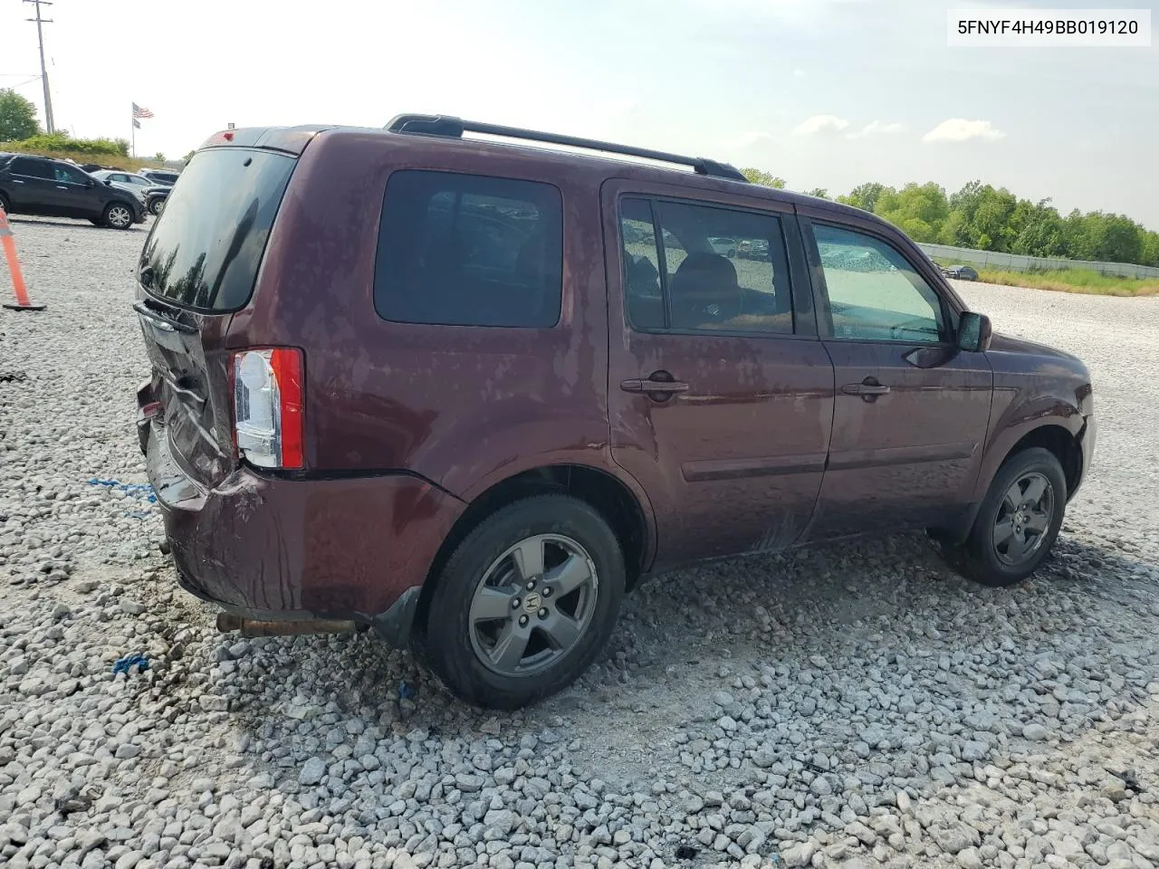 2011 Honda Pilot Ex VIN: 5FNYF4H49BB019120 Lot: 59164744