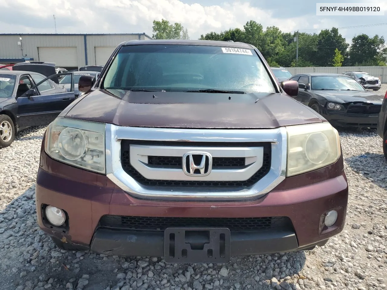 2011 Honda Pilot Ex VIN: 5FNYF4H49BB019120 Lot: 59164744