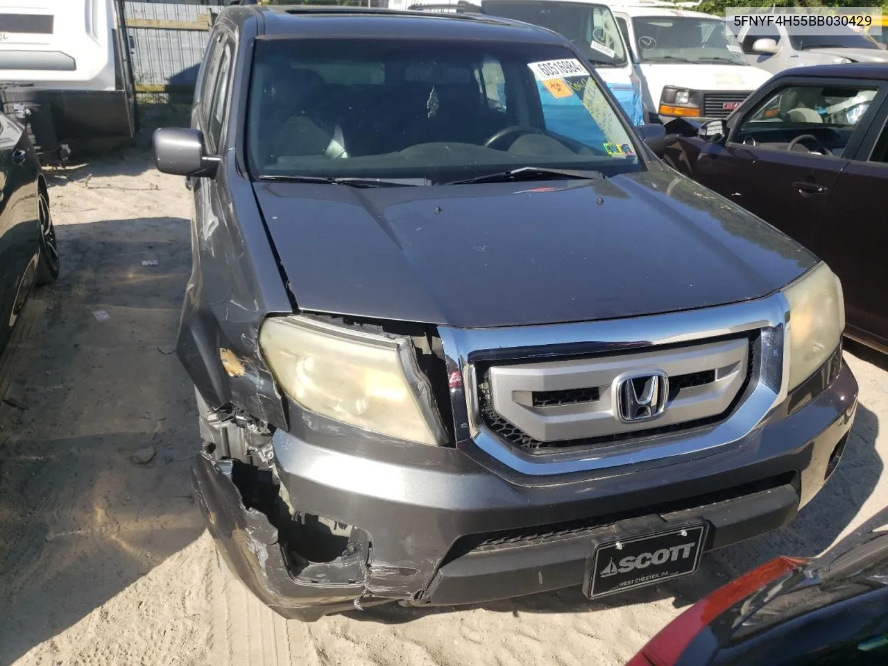 5FNYF4H55BB030429 2011 Honda Pilot Exl